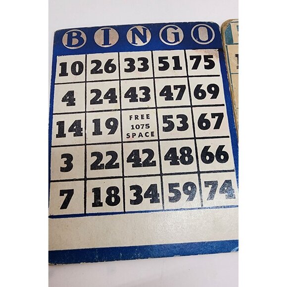 Vintage Bingo Cards Set Of 3 -Collectible Game Accessories - Picture 10 of 14